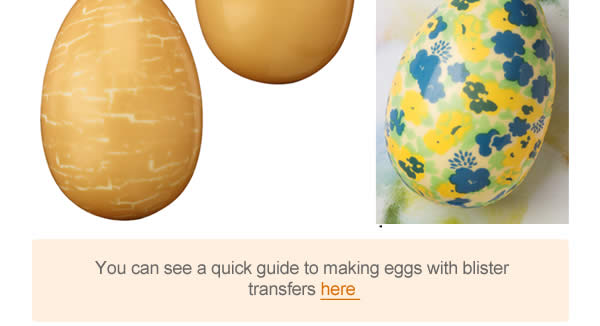 You can see a quick guide to making eggs with blister transfers here 