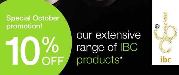 Special October Promotion! 10% Off Our Full Range of IBC products.