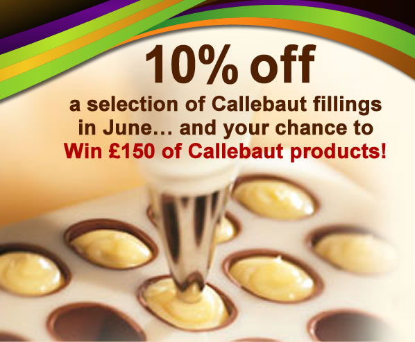 10% Off a selection of Callebaut fillings in June… and your chance to Win £150 of Callebaut products!