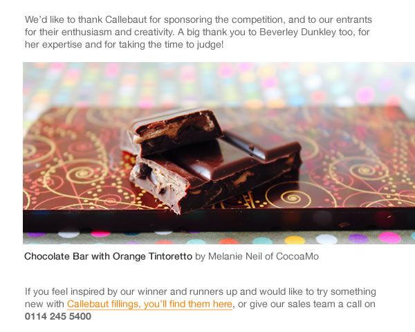 Chocolate Bar with Orange Tintoretto by Melanie Neil of CocoaMo