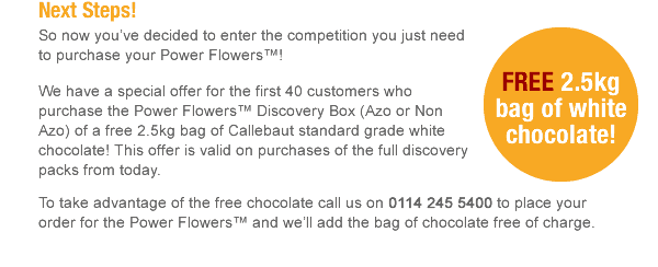 So now you’ve decided to enter the competition you just need to purchase your Power Flowers™!
