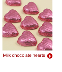 Milk chocolate hearts