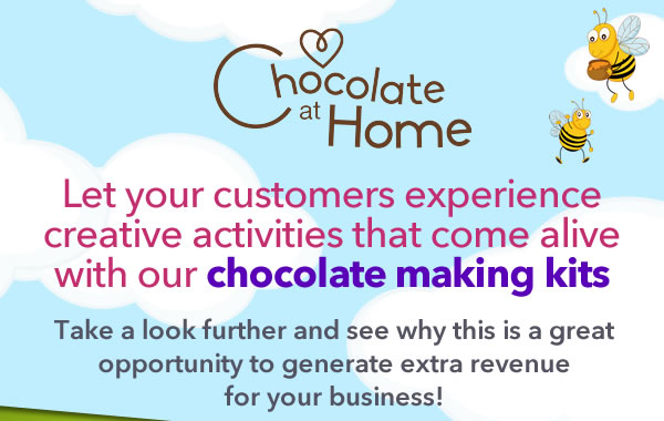 Let your customers experience creative activities that come alive with our chocolate making kits