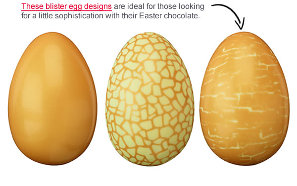 These blister egg designs are ideal for those looking for a little sophistication with their Easter chocolate. 