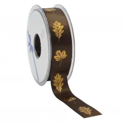 Autumn Leaf Ribbon; Brown with Gold