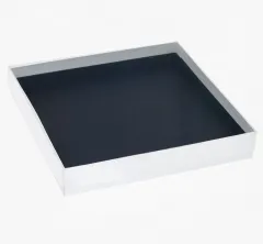 25 Choc Board Box & Clear Lid; White