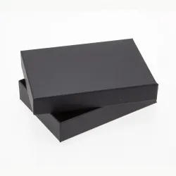 12 Choc Board Box & Lid; Black - Textured