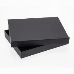 24 Choc Board Box & Lid; Black - Textured