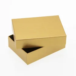 6 Choc Board Box & Lid; Classic Gold