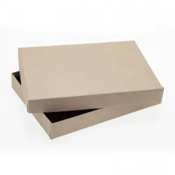 24 Choc Board Box & Lid; Natural Kraft Paper