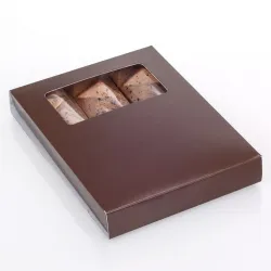 Large Envelope for 3 Snacking Bars; Gloss Brown