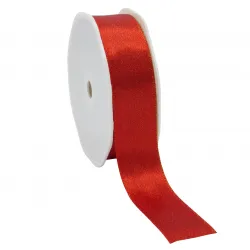 Double Faced Satin Ribbon; Luxury Sparkle Red