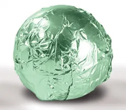 Mint Green Aluminium Foil Square for 30mm Choc