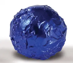 Midnight Blue Aluminium Foil Square for 30mm Choc