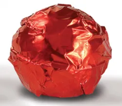 Bright Red Aluminium Foil Square for 30mm Choc