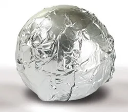 Silver Aluminium Foil Square for 30mm Choc