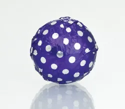 Purple with Silver Dots Aluminium Foil Square for 30mm Choc