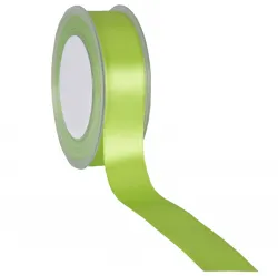 Double Faced Satin Ribbon; Lime Green