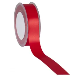 Double Faced Satin Ribbon; Red