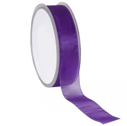Organza Woven Edge Ribbon; Purple