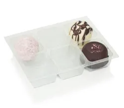 Clear PET Insert for 6 Truffles or Assorted Choc