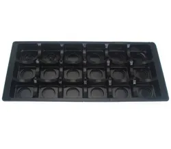 Black PET Rectangle Inserts for 18 Chocolates