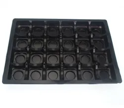 Black PET Rectangle Inserts for 24 Chocolates