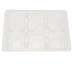 Clear PET Rectangle Inserts for 6 Chocolates